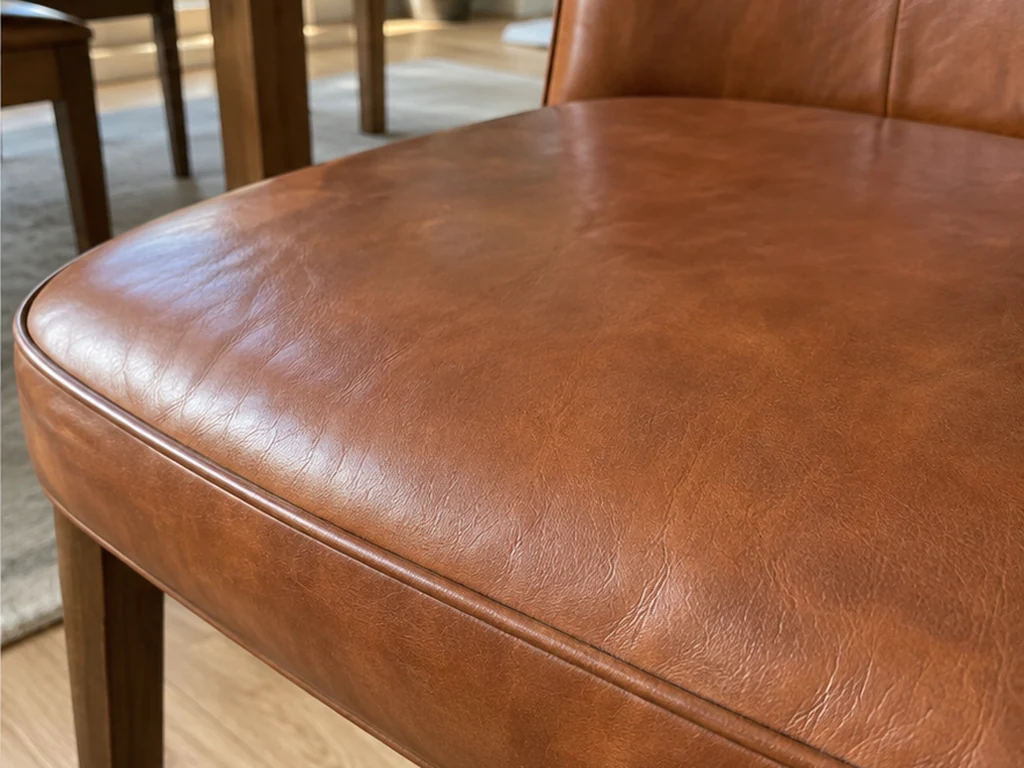 Illustrative view of the dining chair with a restored finish