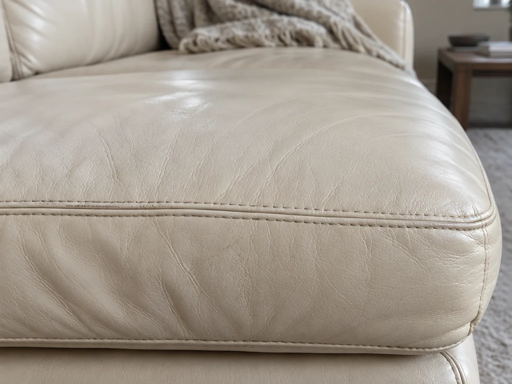 Illustrative view of the sofa cushion with a repaired surface