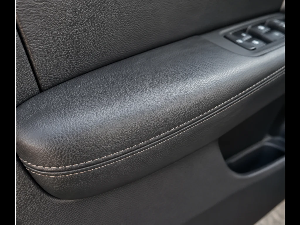 Illustrative view of the car door armrest with a restored finish