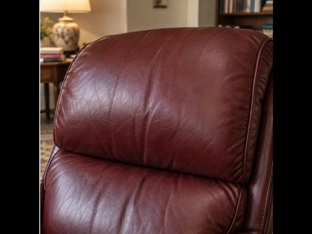 Illustrative view of the recliner headrest with an even finish