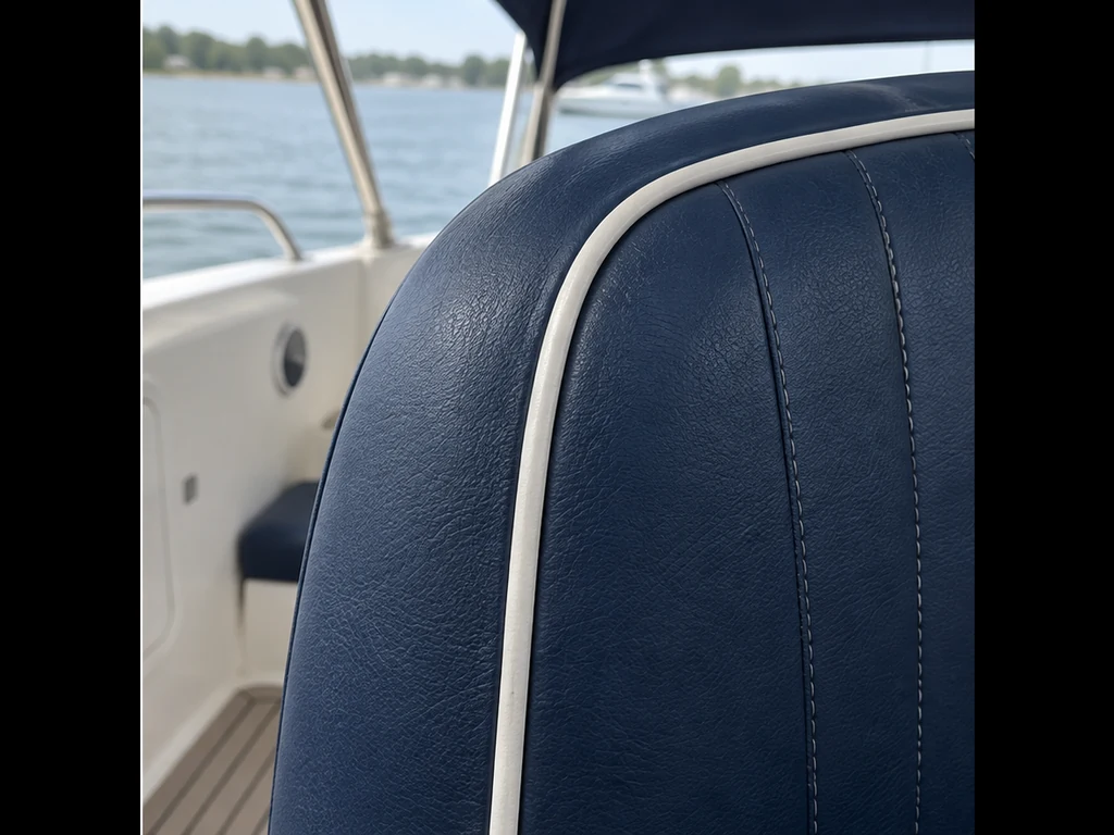 Illustrative view of the marine seat bolster with restored color